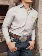 Men's black long-sleeved shirt, Western style retro bull head 3D print casual shirt, comfortable men's everyday commuting top.